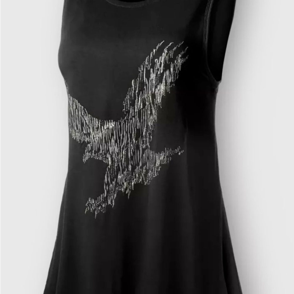 Black Sleeveless Harley Davidson Top with Silver Design NWT